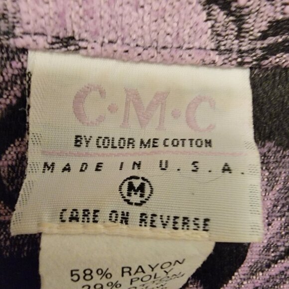 CMC Jacket Color‎ Me Cotton USA Pale Purple Floral Print Soft Tapestry Blazer - Picture 3 of 6